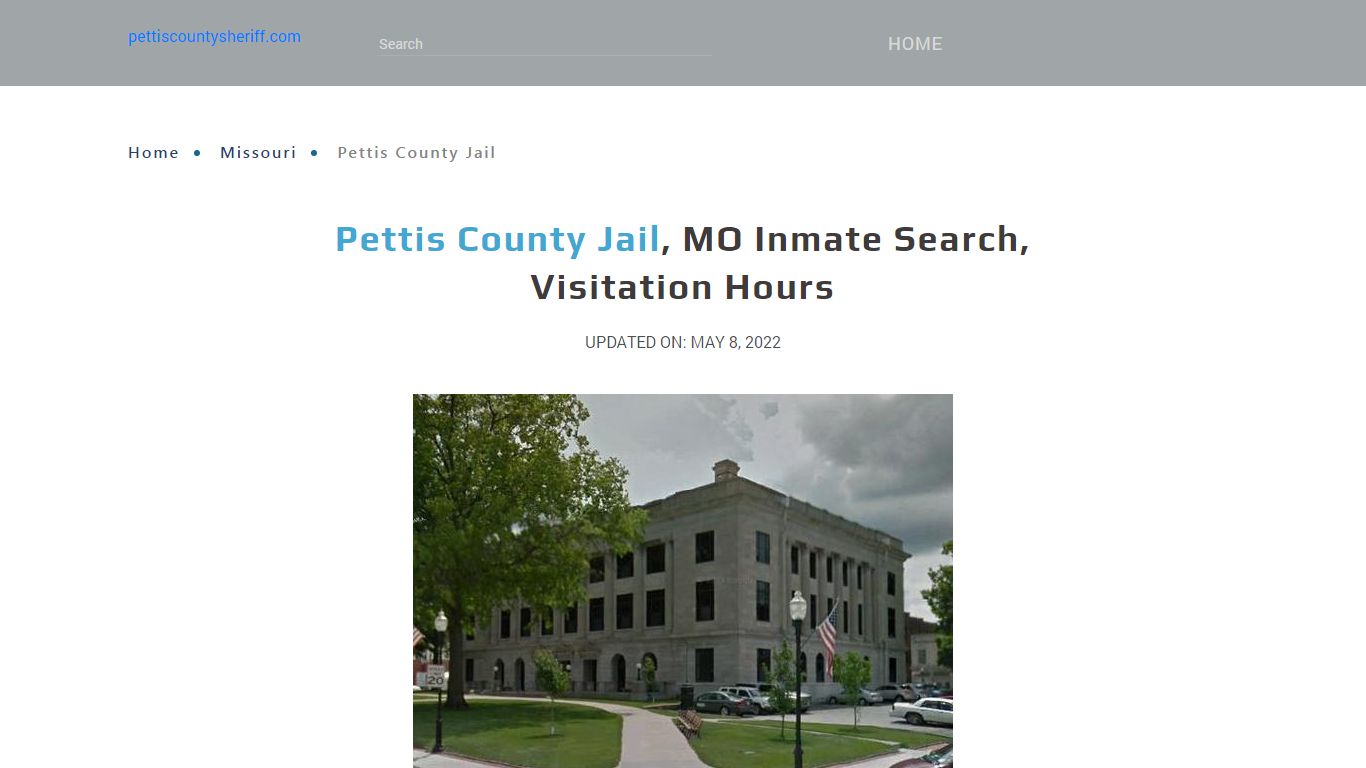 Pettis County Jail, MO Inmate Search, Visitation Hours